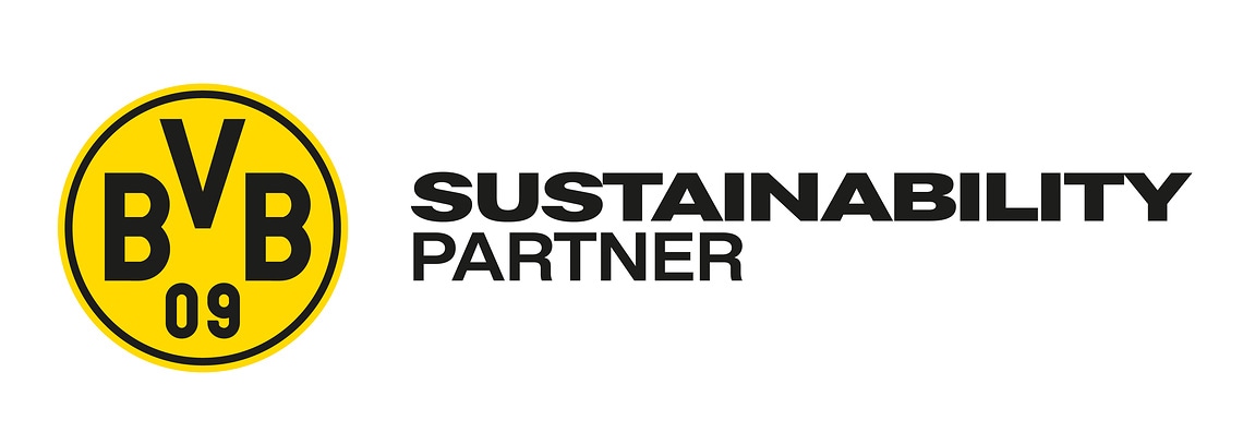 Borussia Dortmund Nachhaltigkeitpartner Logo BvB EN