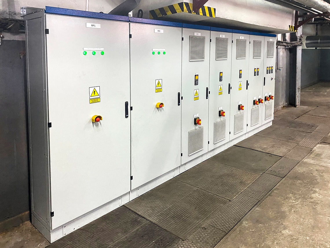Szafy sterujące w Ciepłowni Sierpc