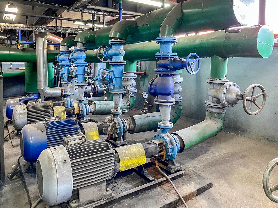 Pompy sieciowe przed modernizacją Ciepłowni Sierpc