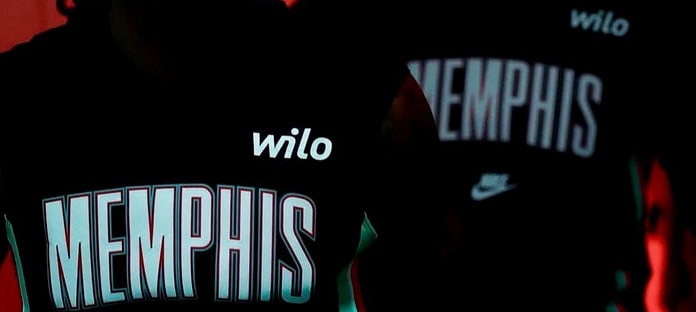 Wilo Group/American Marsh Pumps Sponsoring Partner des Basketballvereins Memphis Grizzlies / Logo auf Aufwärmkleidung