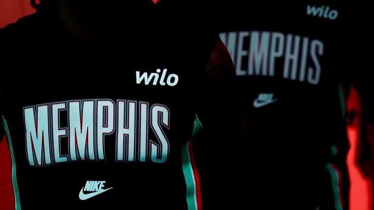 Wilo Group/American Marsh Pumps Sponsoring Partner des Basketballvereins Memphis Grizzlies / Logo auf Aufwärmkleidung