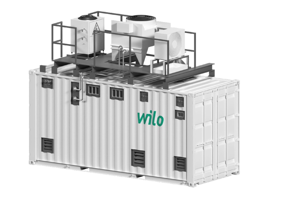 Container solution with electrolyzer for flexible hydrogen production on site