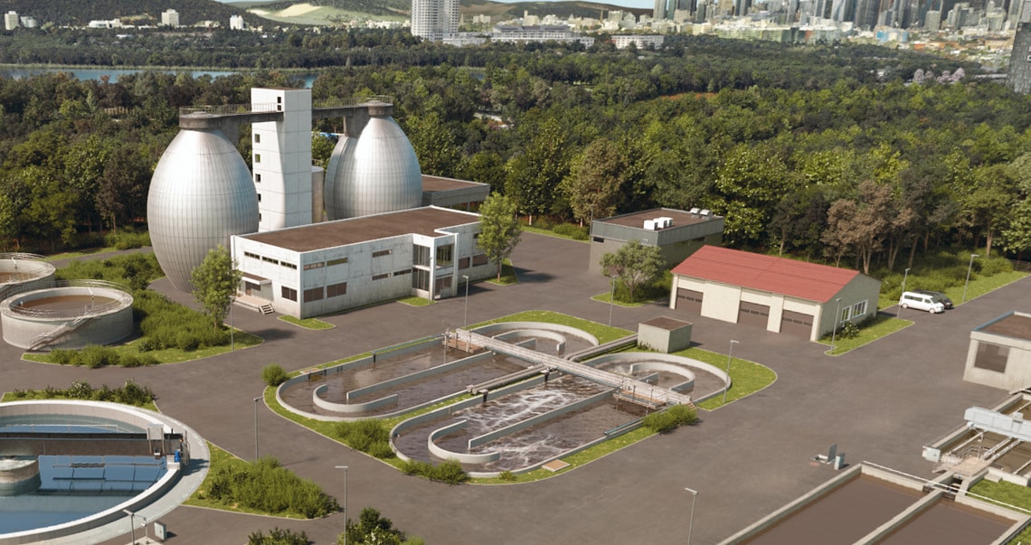 : Wilo-World – Kläranlage mit intermittierender Denitrifikation – gefüllt