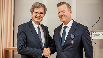 Oliver Hermes receives the French National Order of Merit