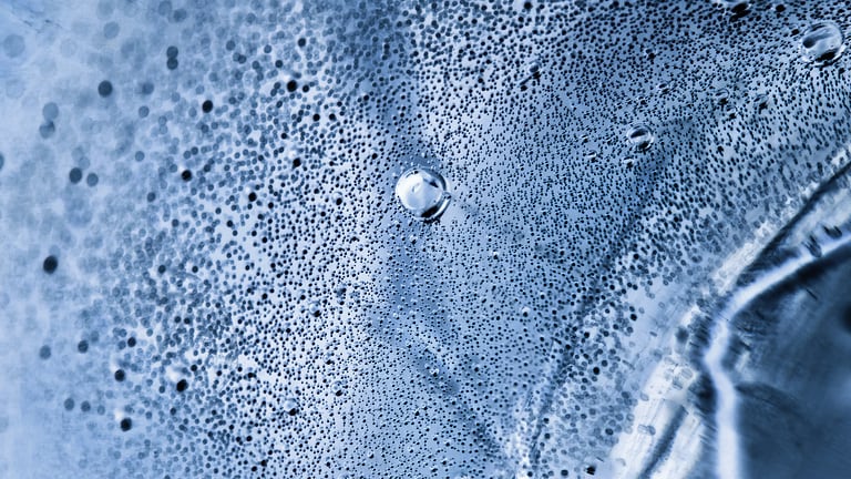 Close-up of water surface as a symbol for trace substance elimination in advanced treatment stages of wastewater treatment plants