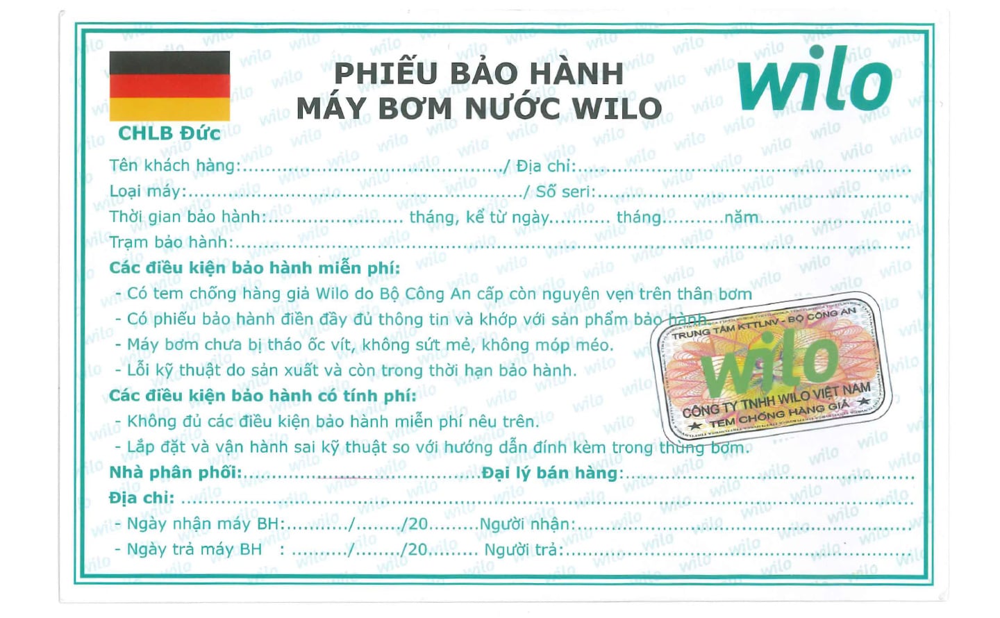An image showing the back of the Anti-counterfeit Secondary Label used in Vietnam.