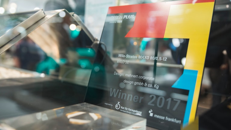 Design Plus Award Wilo-Stratos MAXO/ German Brand Award 2016 gold