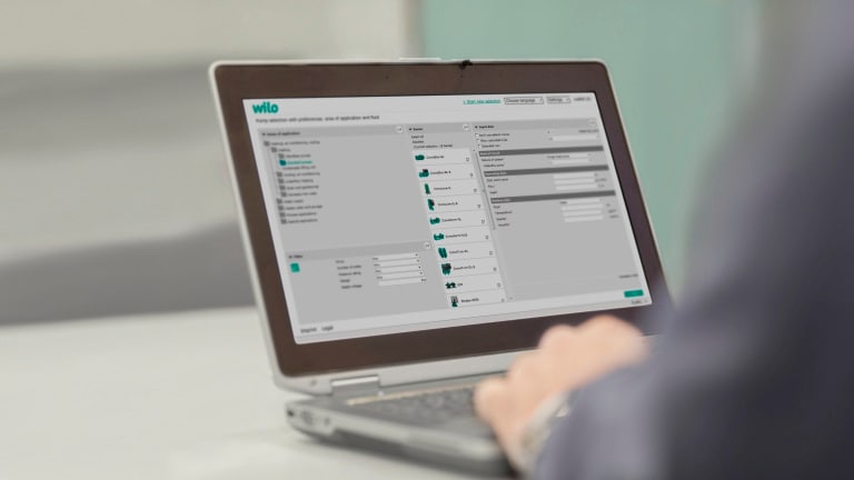 Wilo-Select 4 online (English) Campaign Image Screen