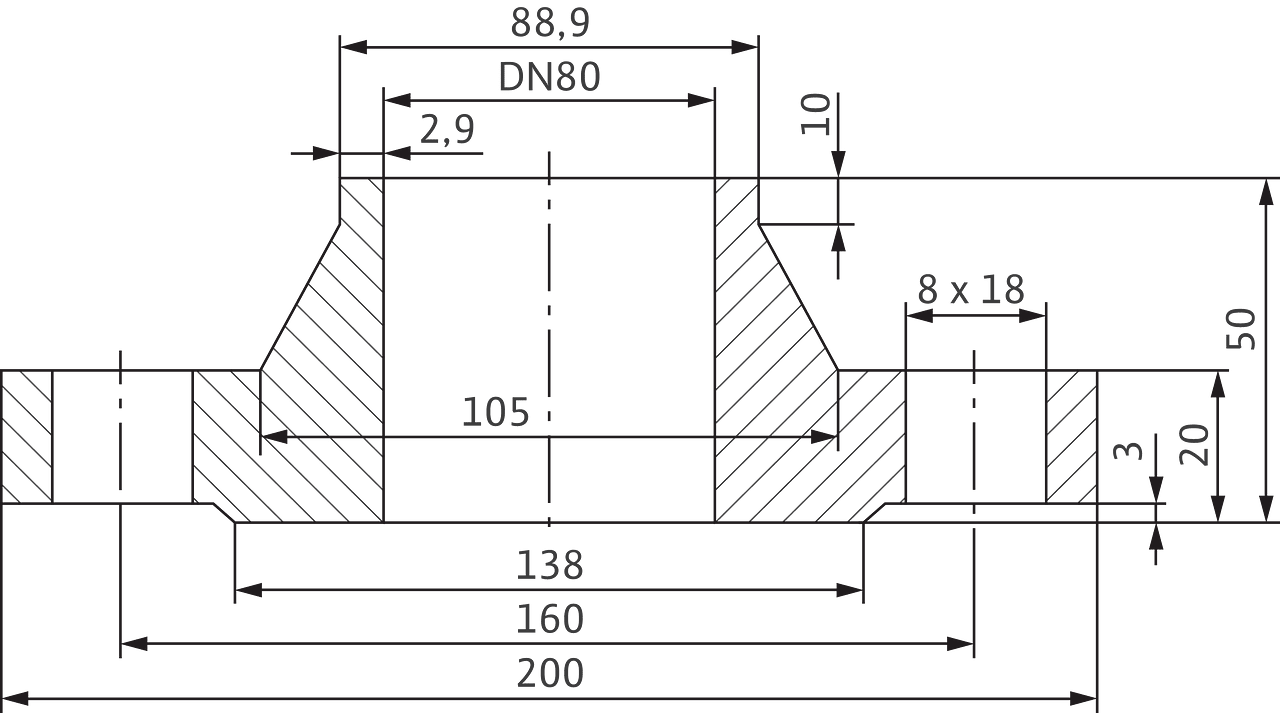 DN 80, PN 10 counter flange kit | Wilo