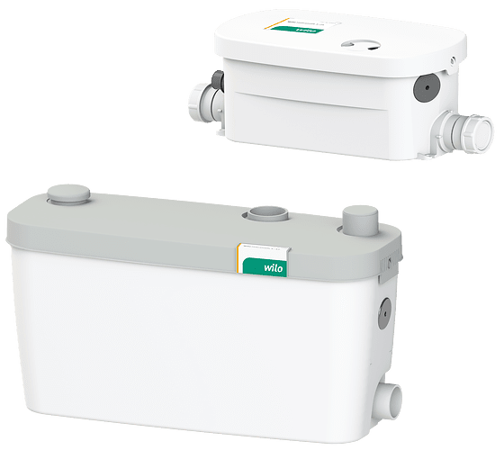 Wilo-HiDrainlift 3-37, kompakte Abwasser-Hebeanlage für Schmutzwasser ohne  Fäkalien zur Entwässerung von Duschen, Waschmaschinen, Spülmaschine und